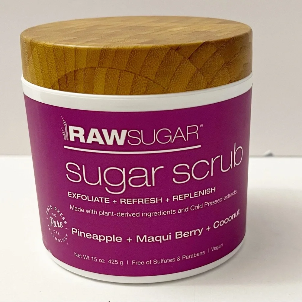 NEW Raw Sugar Pineapple & Maqui Berry & Coconut Sugar Scrub NWT